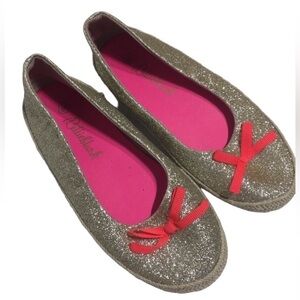 BILLIBLUSH Girls Gold Flats